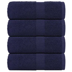 Soap Towels 4 pcs Navy Blue 30x30 cm 360 gsm 100% Cotton