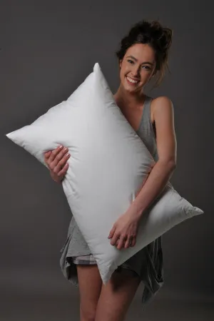 Standard Size SOFT density LOW profile Pillow 95% White Polish Goose Down 750 Fill Power