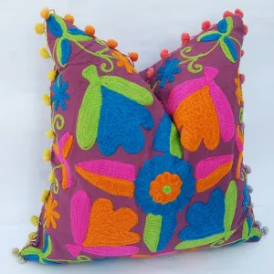 Suzani Cushion Cover Embroidery Pillows Boho Shams Decor