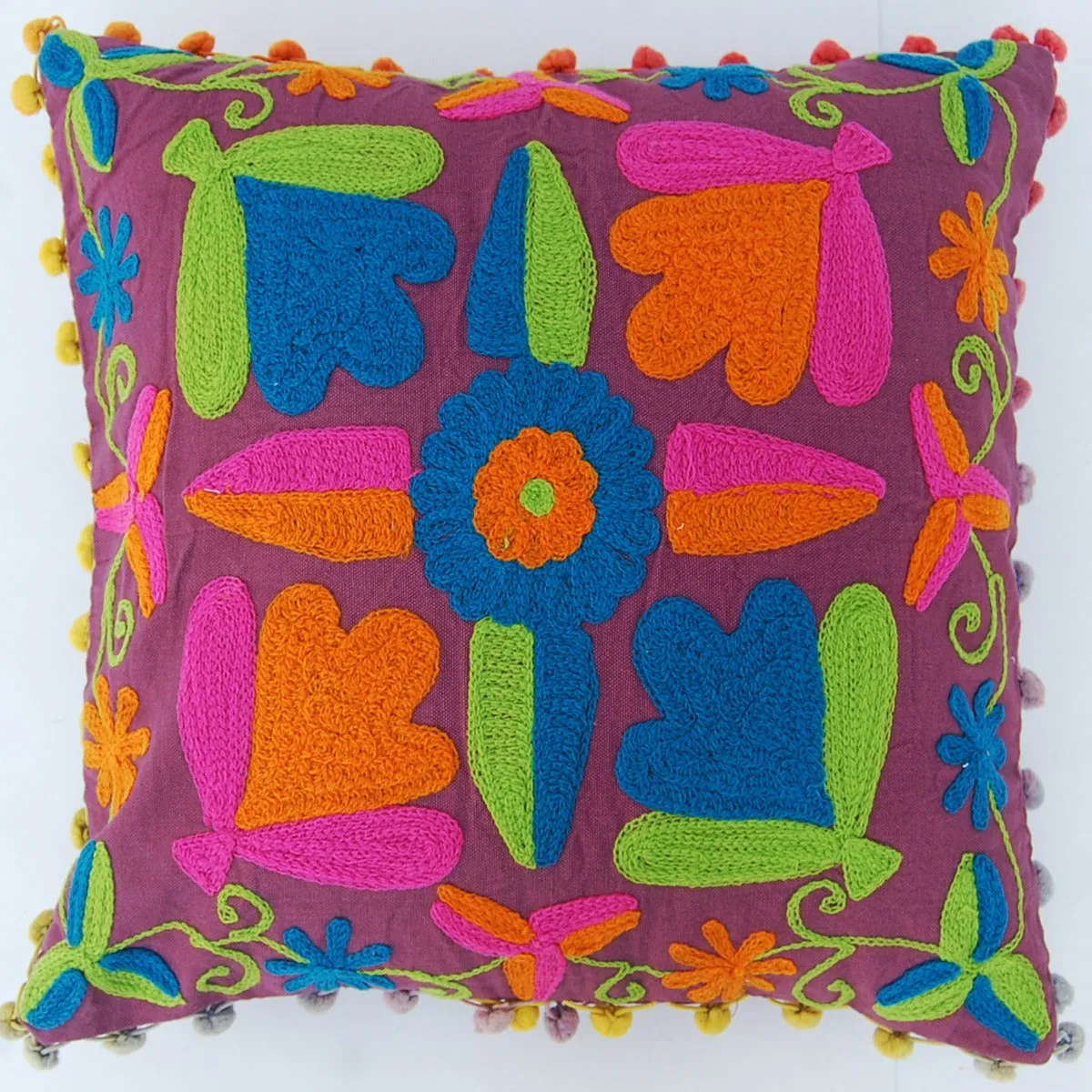 Suzani Cushion Cover Embroidery Pillows Boho Shams Decor