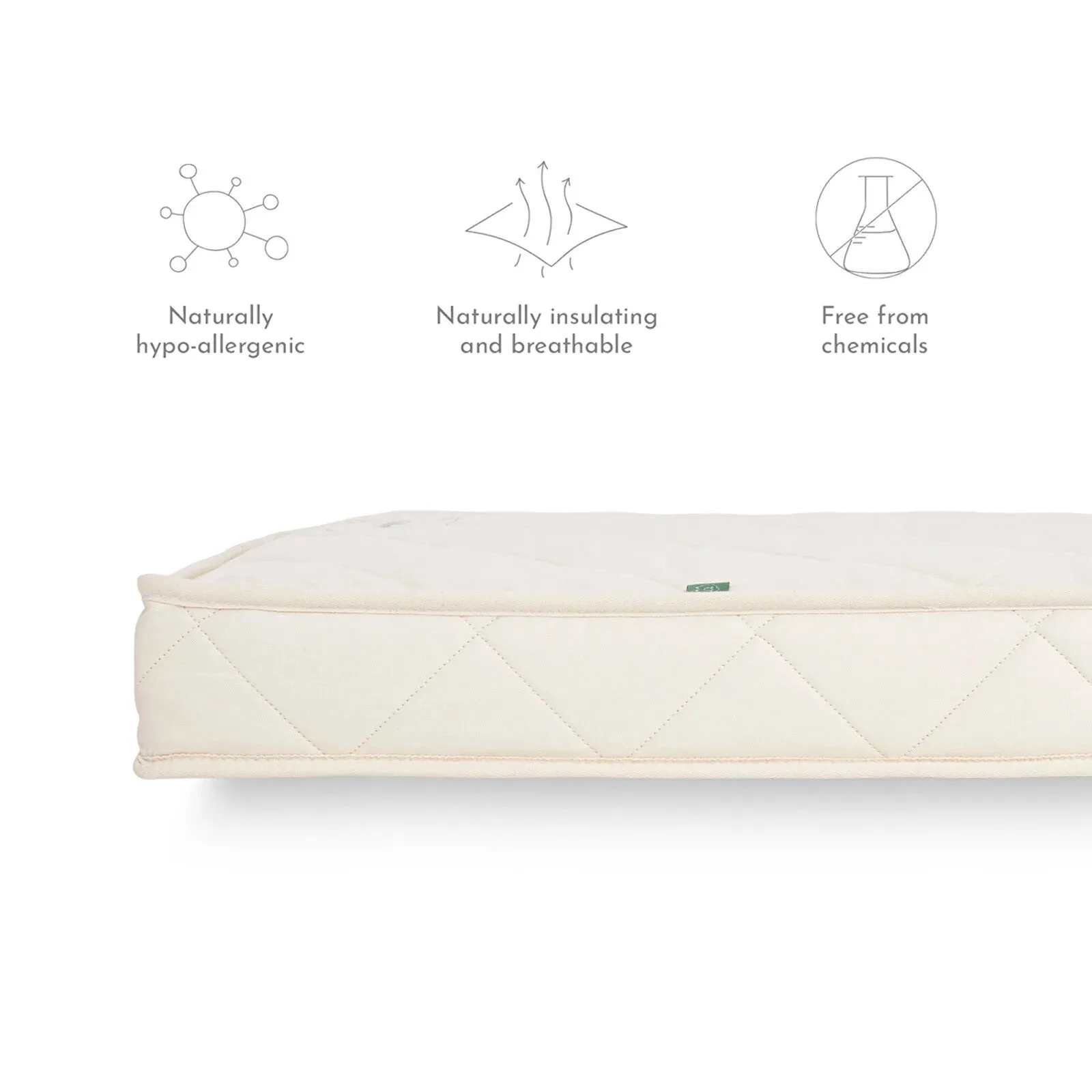 The Little Green Sheep Twist Natural Cot Mattress 60x120cm