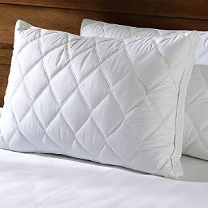 The Victory Soft Microfiber Quilted Pillow for Sleeping, 17x27 inch, White, Pack of 2