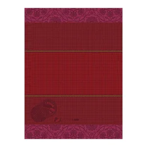 Tsar Red Hand Towels by Le Jacquard Français