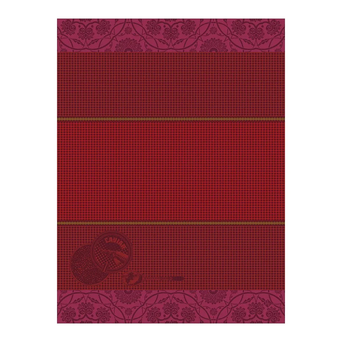 Tsar Red Hand Towels by Le Jacquard Français