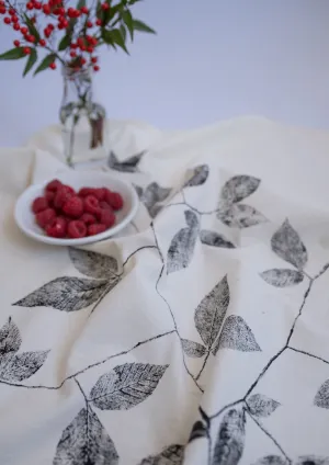 Unbleached 100% Cotton Freebush Leaf Tea Towel in Natural