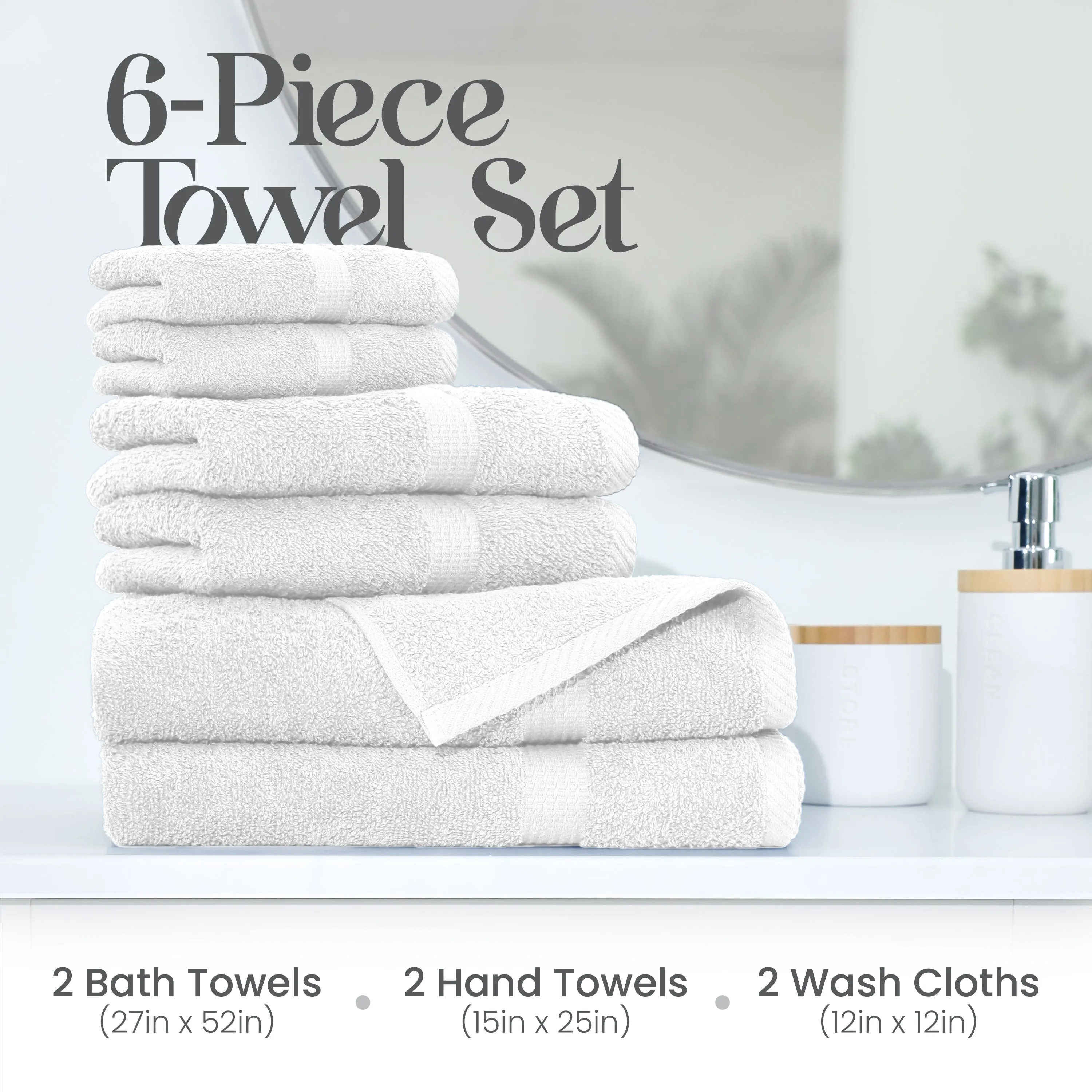 Utica Essentials 6 Piece Bath Towel Set