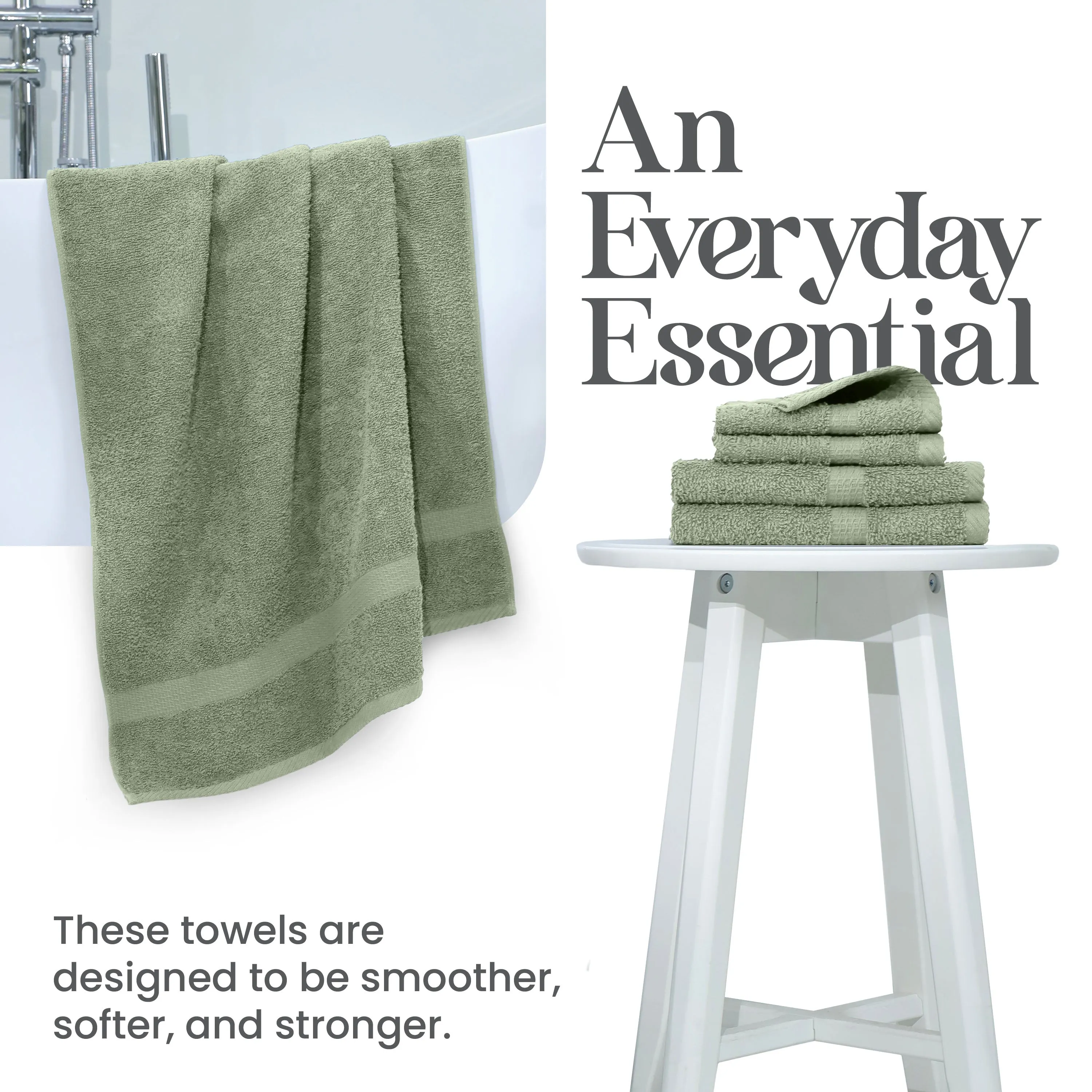 Utica Essentials 6 Piece Bath Towel Set