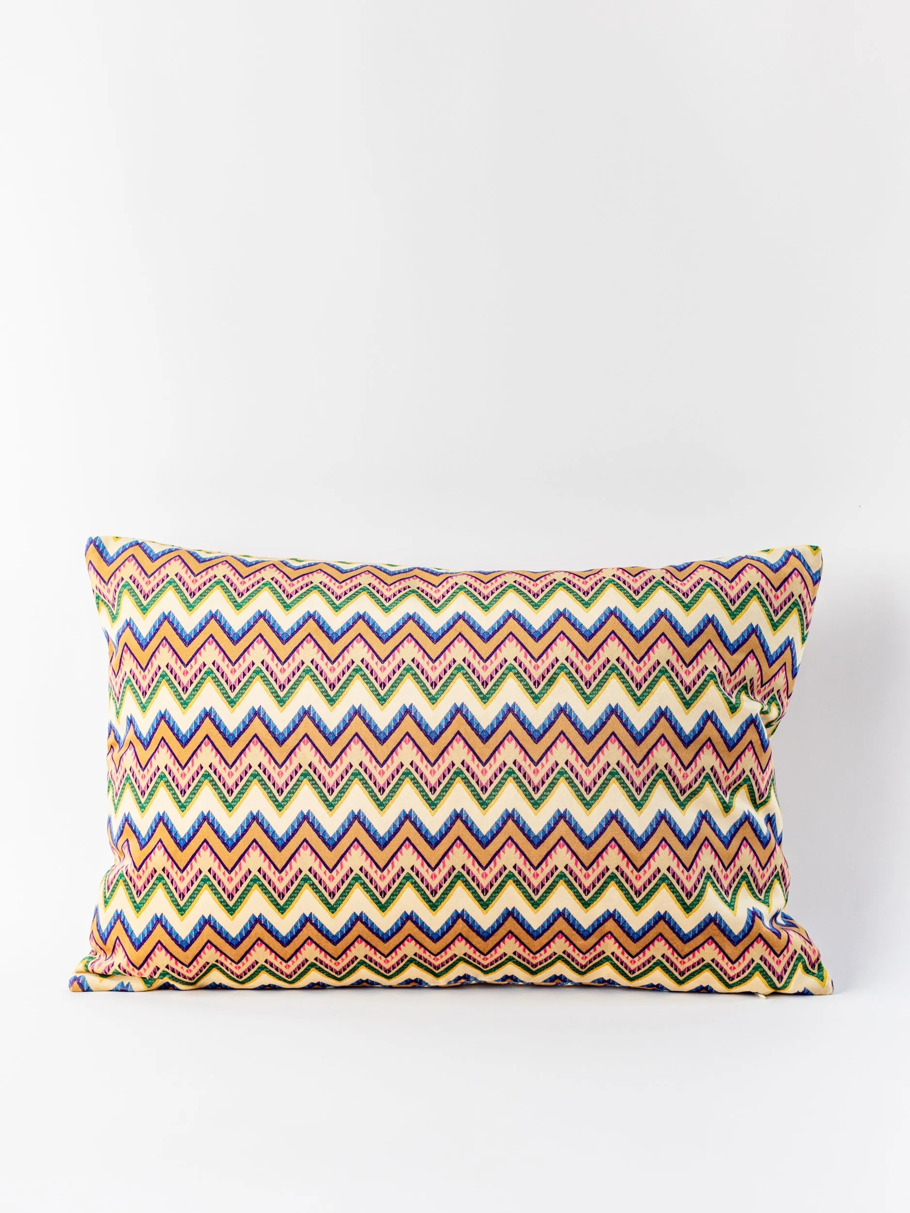 Velvet Eclectic Chevron Lumbar Pillow Cover