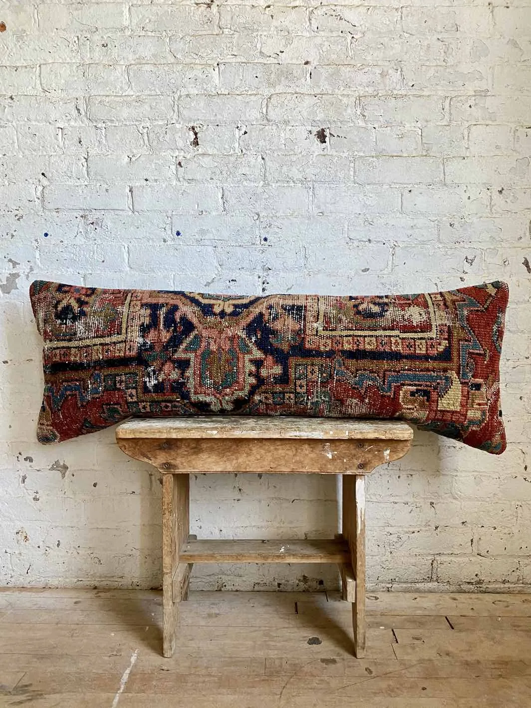 Vintage Rug Lumbar Pillow No. 62