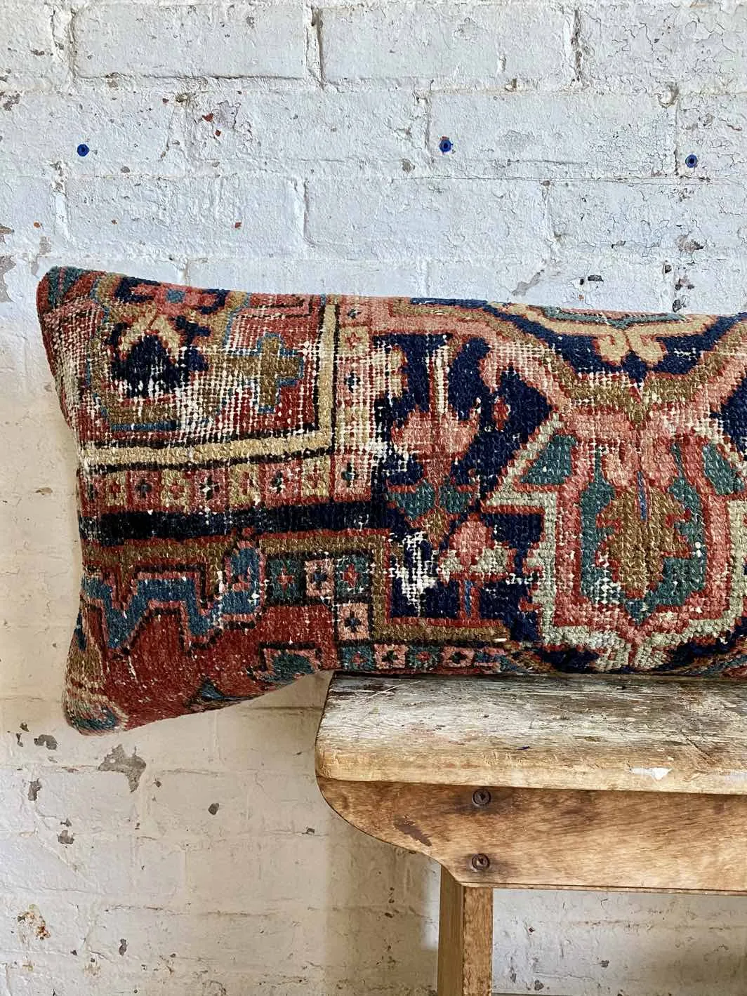 Vintage Rug Lumbar Pillow No. 62