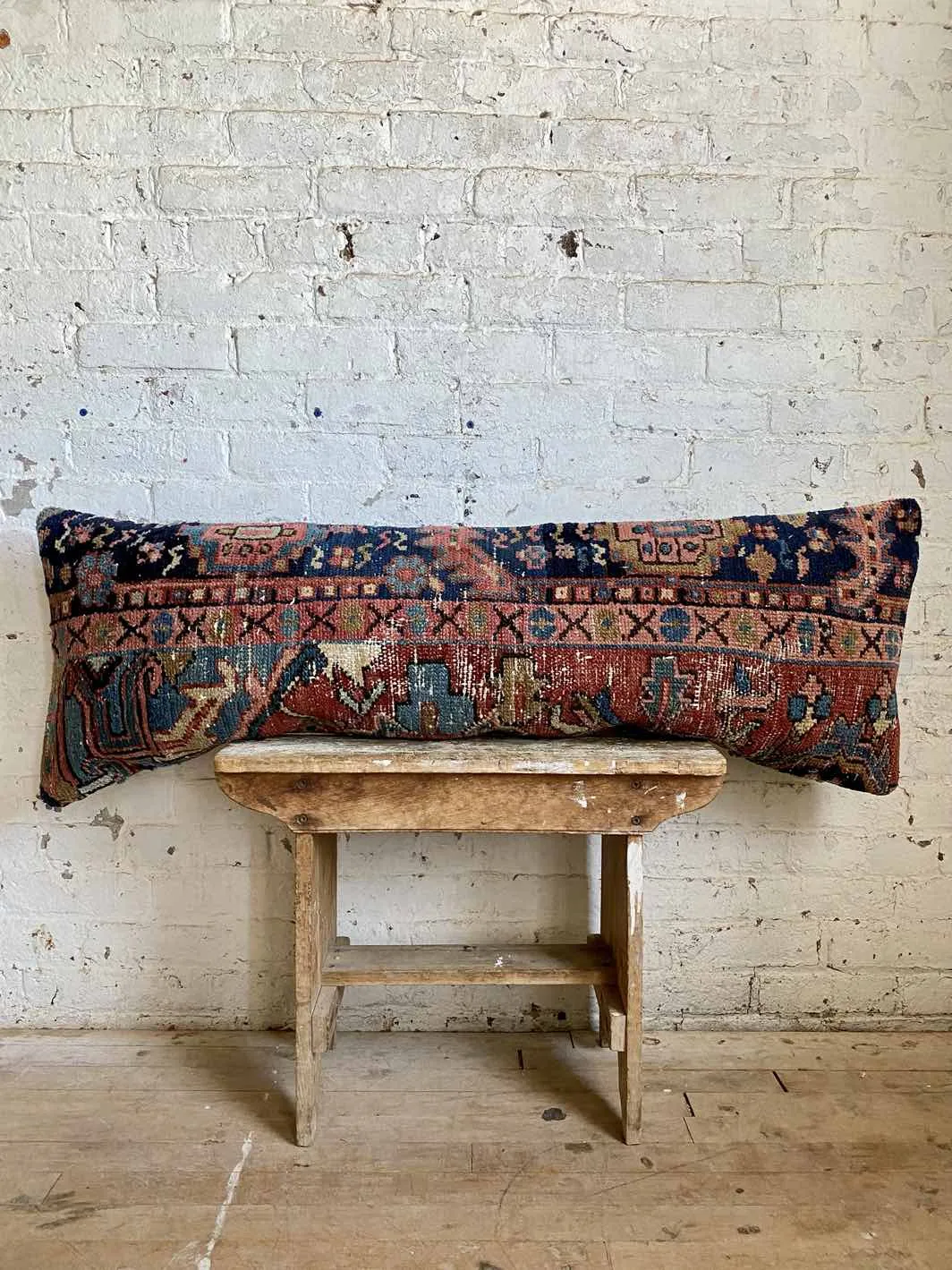 Vintage Rug Lumbar Pillow No. 64