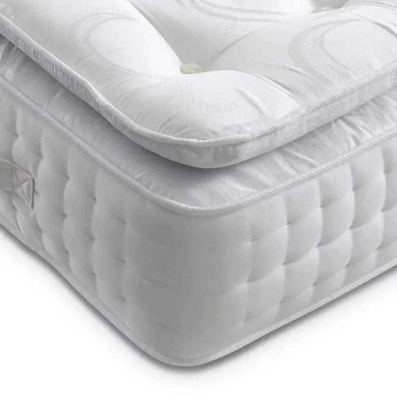 W & S 2000 Pocket Sprung Pillow Top Divan Bed Set